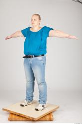 Whole Body Woman White Casual Overweight Studio photo references